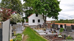 Hřbitov v Šatově, oprava márnice a obvodového zdiva